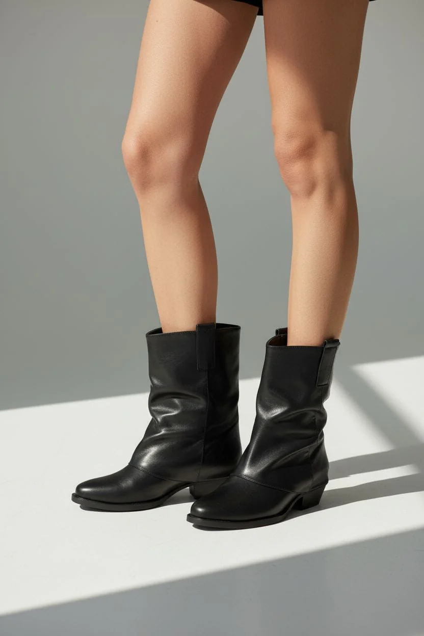 Slouchy Western Ankle Boot - Image 1