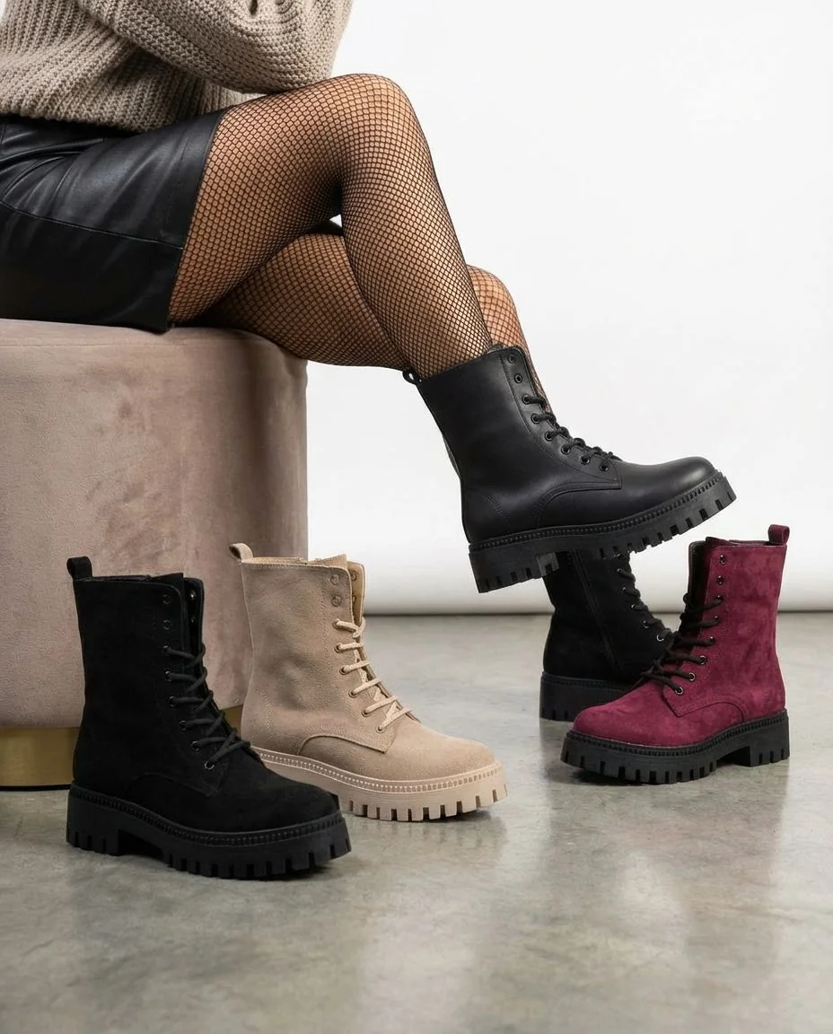 Urban Edge Lug-Sole Combat Boots - Image 1