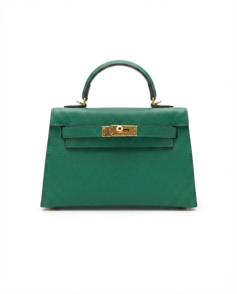 Structured Single Top-Handle Flap Bag — Emerald - Image 1