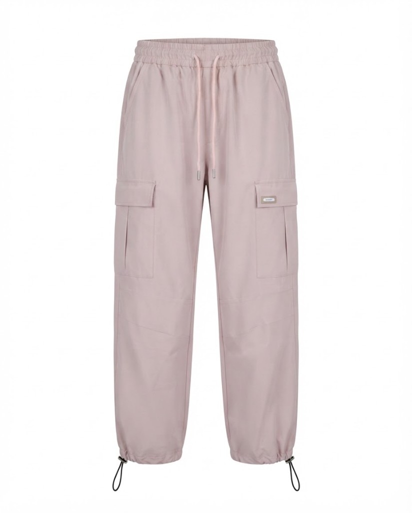 Cargo Pants with Flap Pockets — Dusty Pink - Image 1