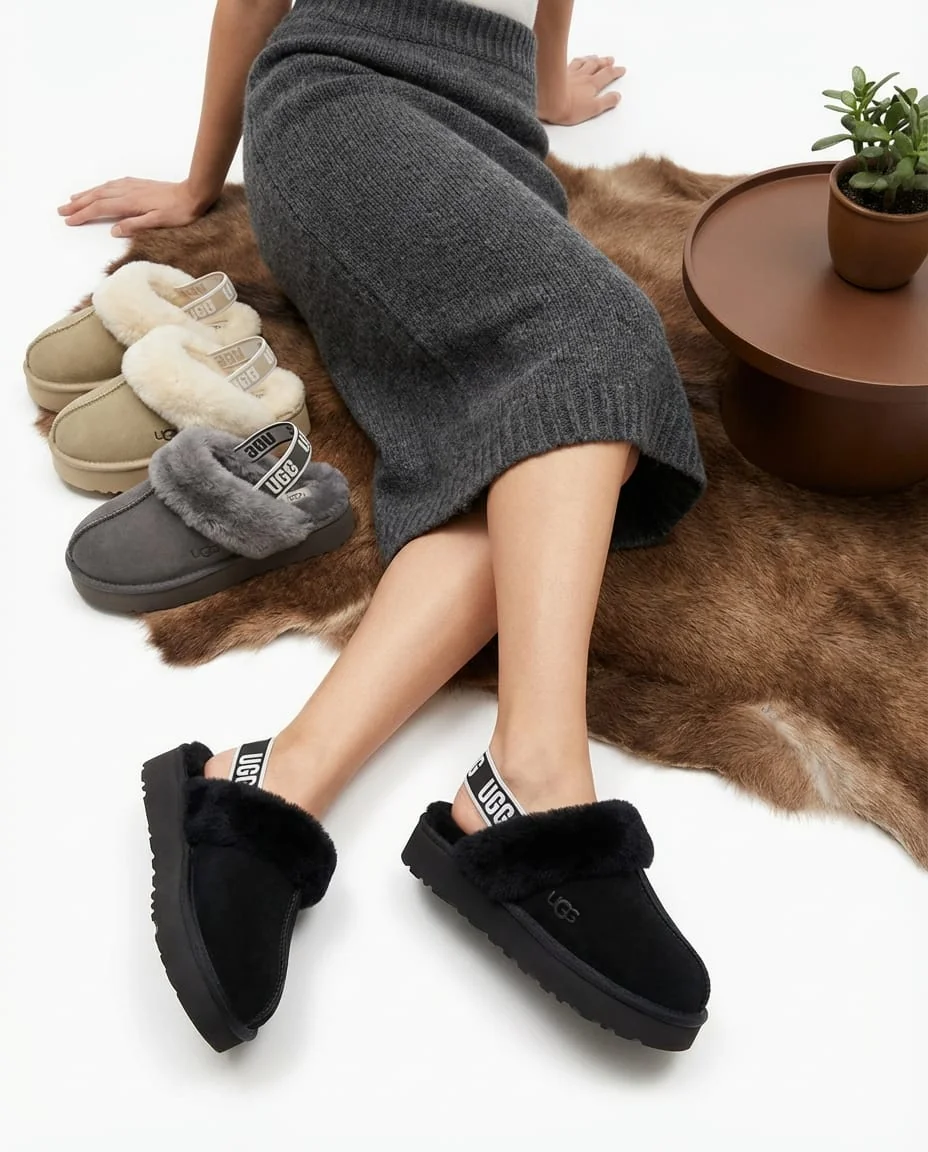 UGG Women's Tasman Platform Suede Clogs and Funkette Slingback Slippers - Image 1