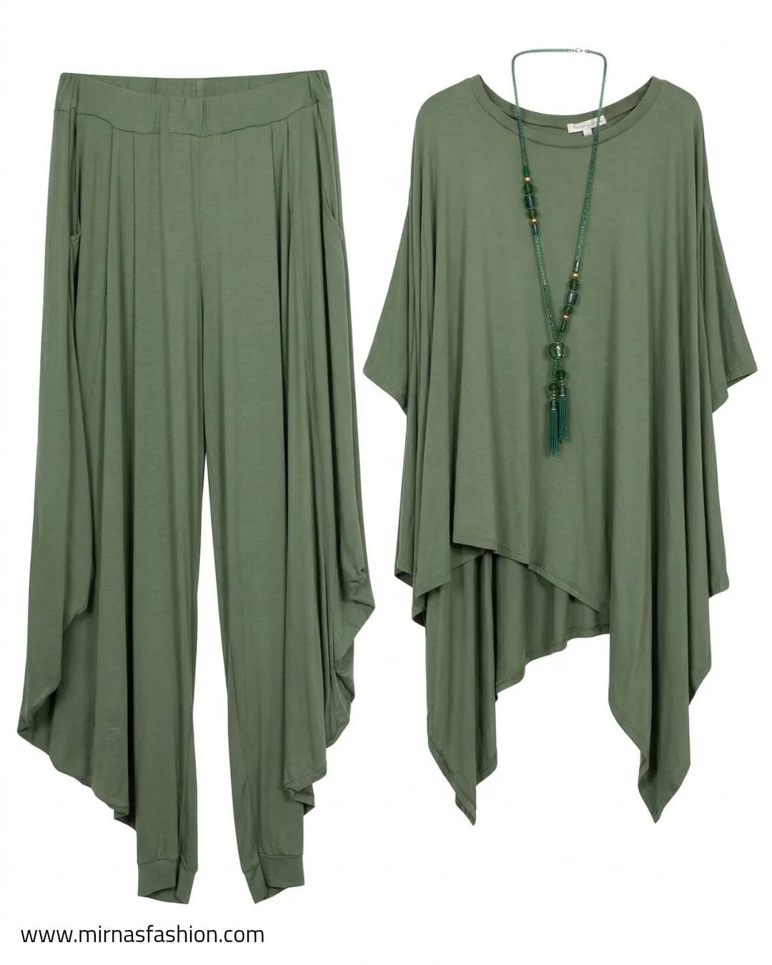 Olive Drape Co-ord Set