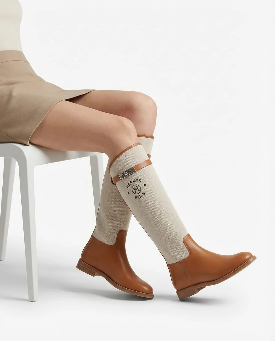 ​The Riviera Canvas Riding Boot - Image 1