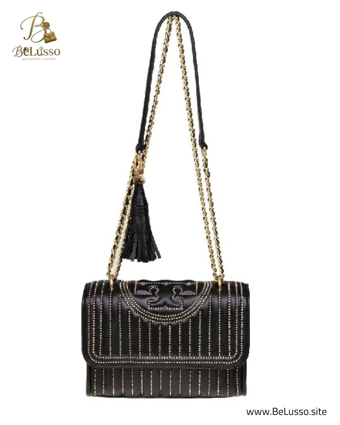 Tory Burch Fleming Studded Leather Shoulder Bag