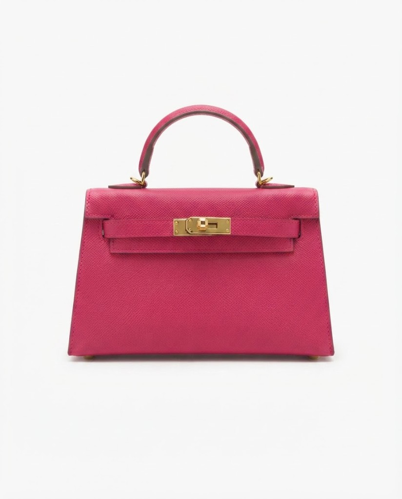 Structured Single Top-Handle Flap Bag — Fuchsia - Image 1