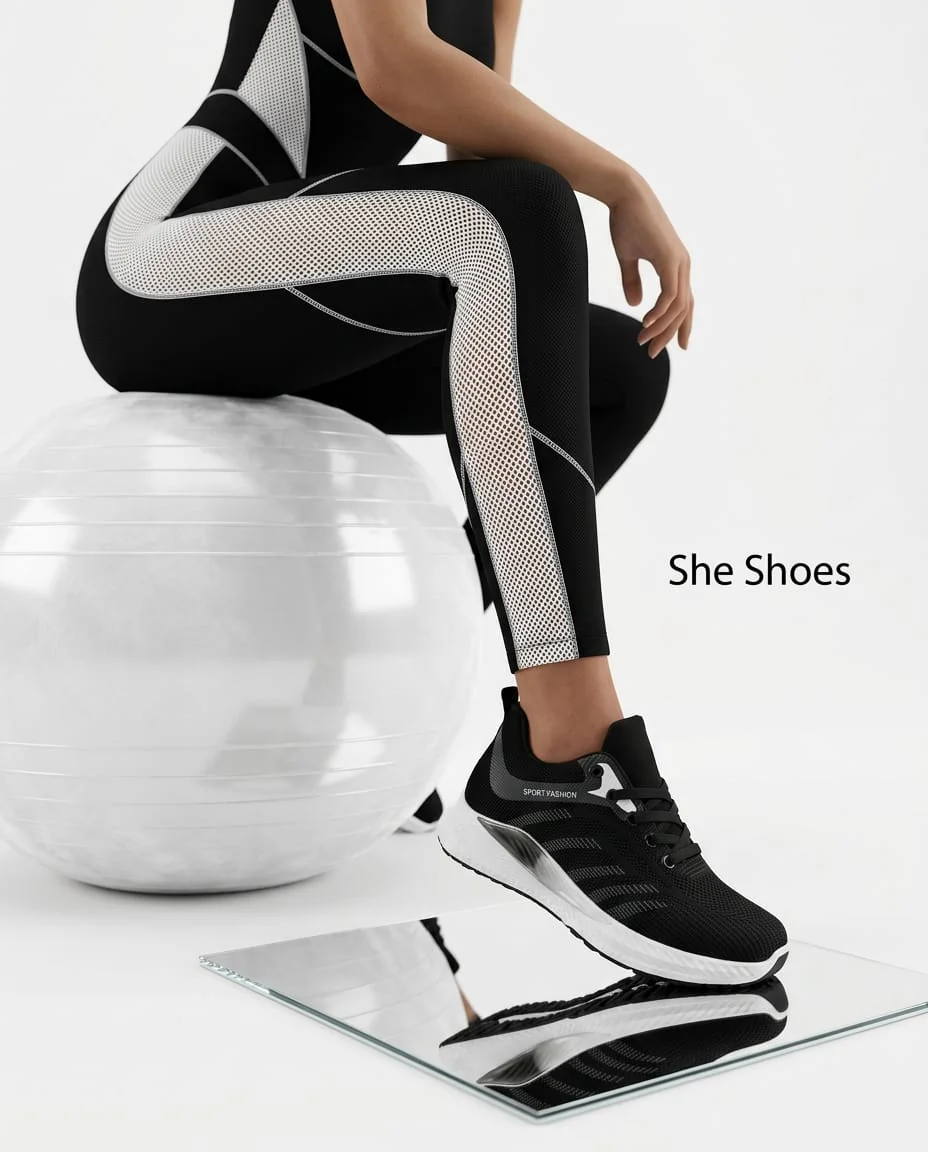 SHE SHOES | Women’s Sport Fashion Knit Sneakers