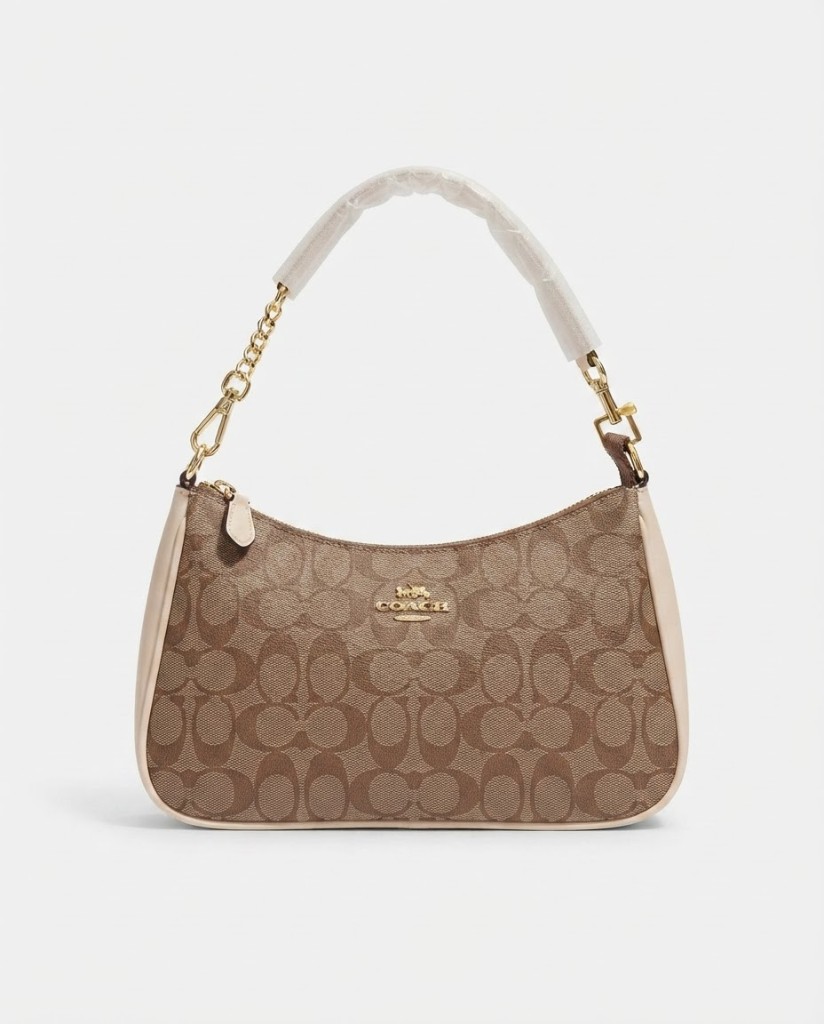 Coach Signature Monogram Baguette — Brown Beige - Image 1