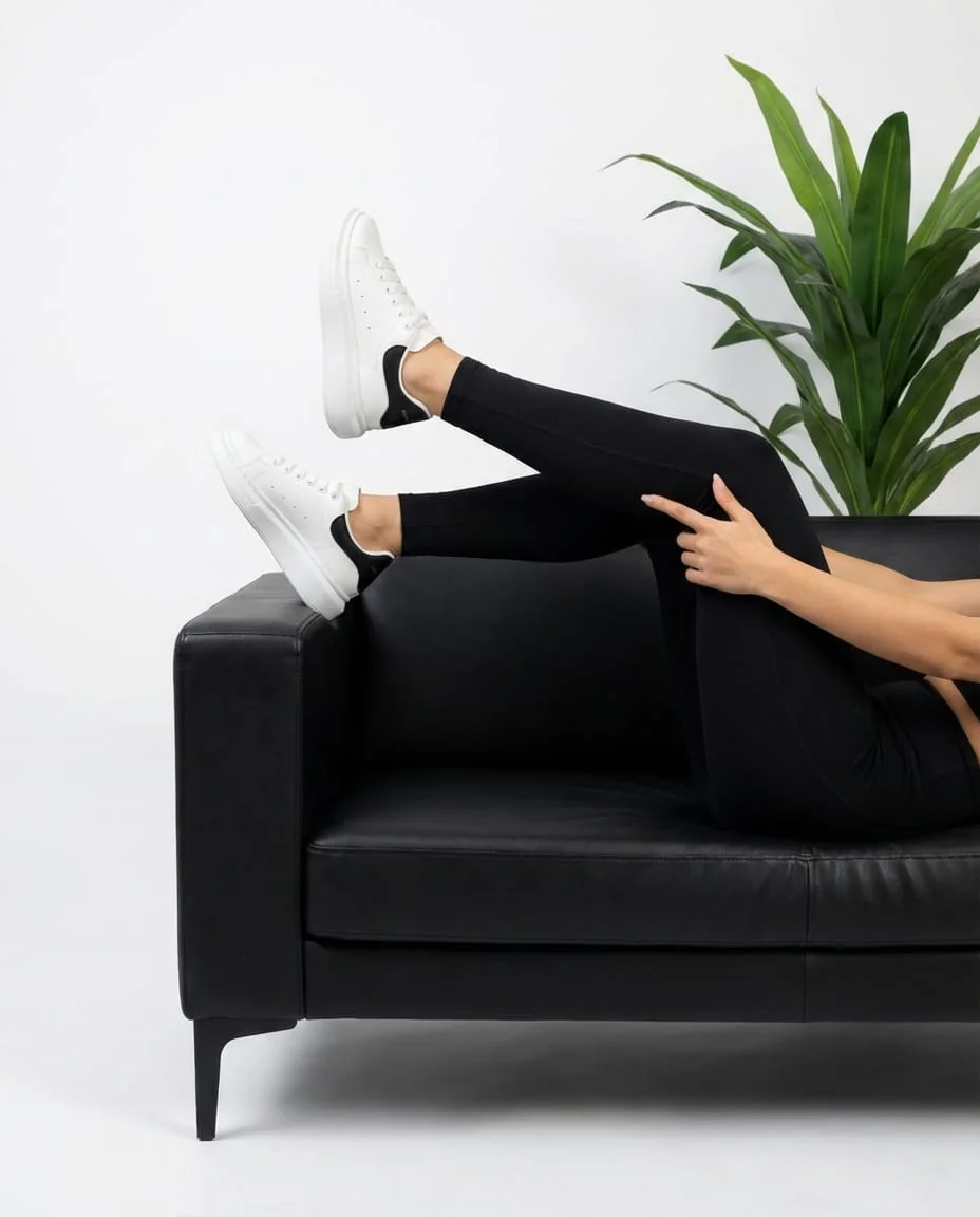 Classic Two-Tone Platform Sneakers - Image 1