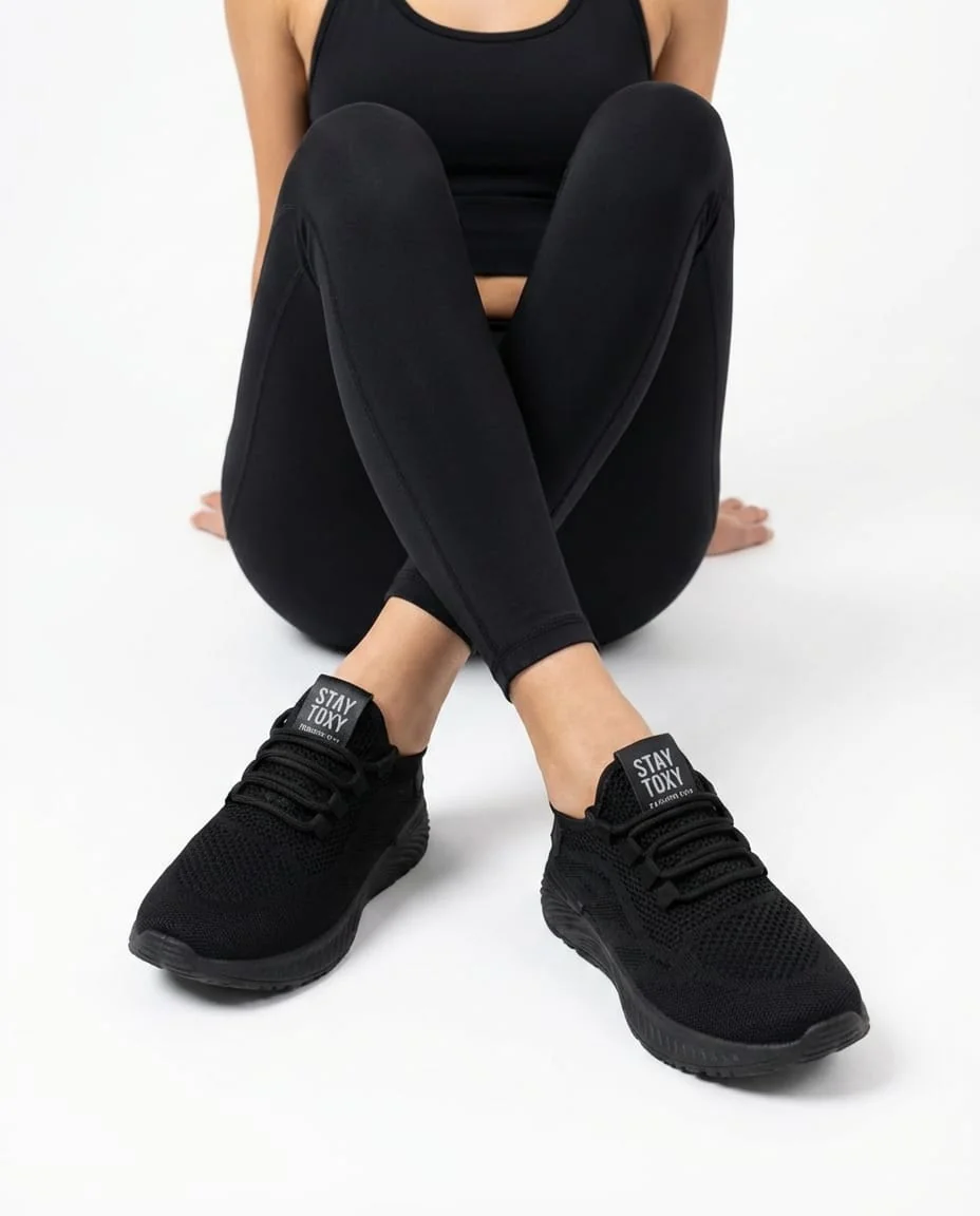 Women's Contrast Panel Platform Sneakers. - Image 1