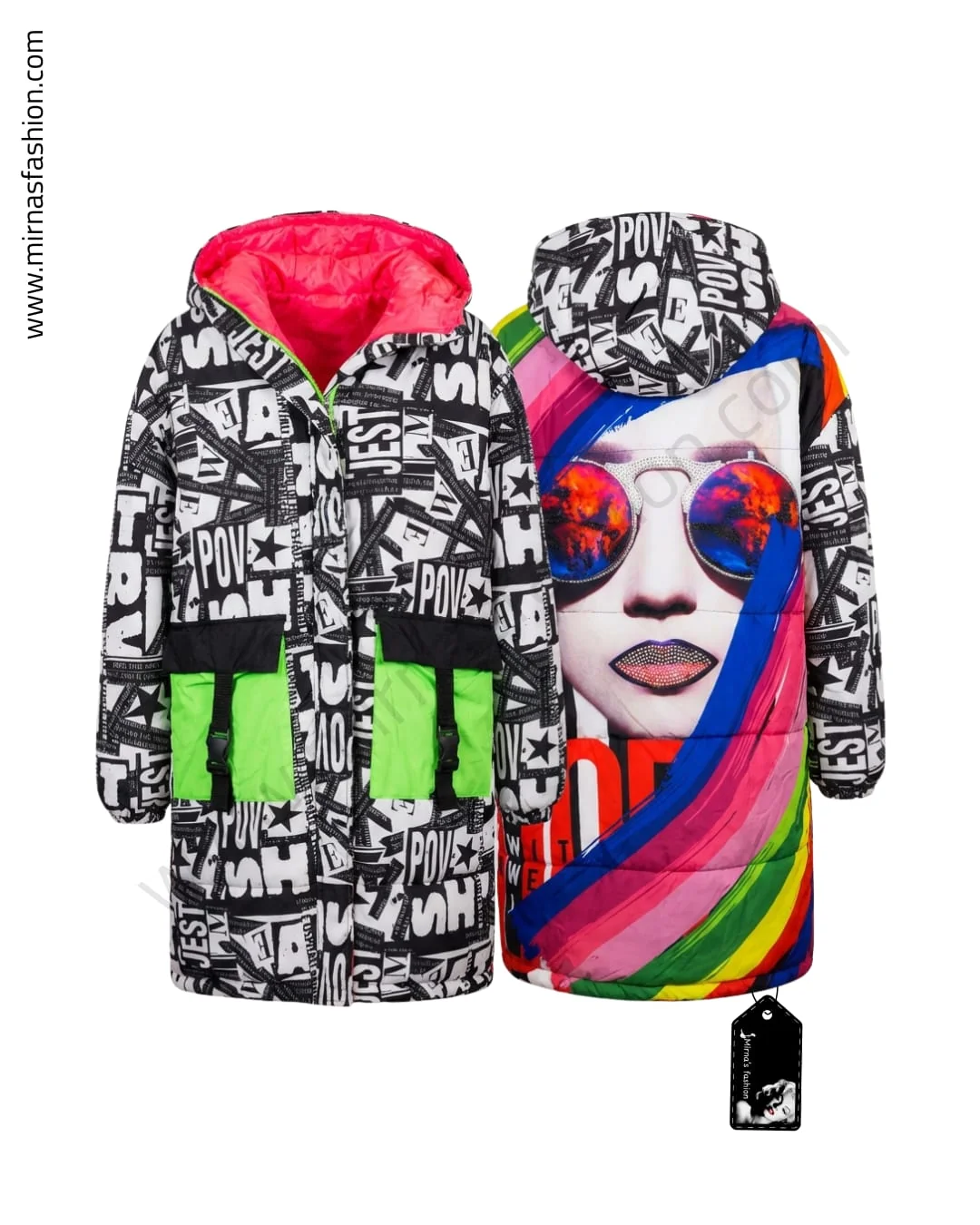 Graffiti Pop Puffer Parka - Image 1