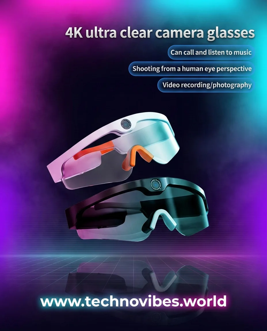 VibeVision 4K Smart Camera Glasses