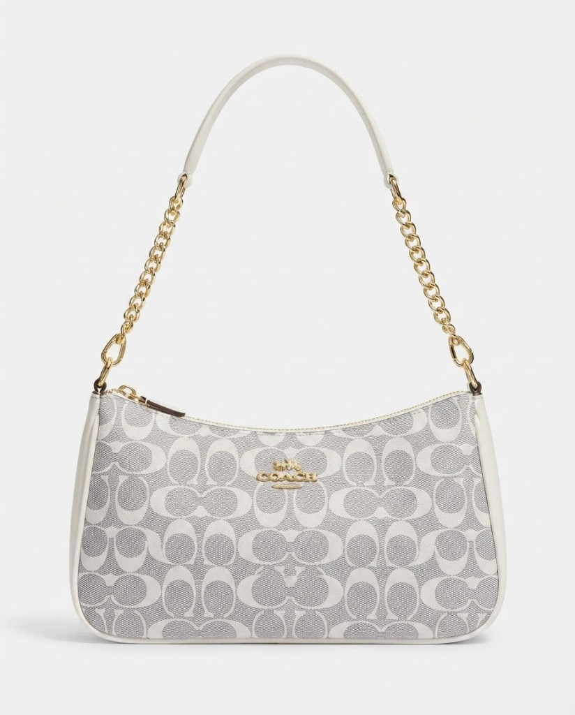 Coach Signature C Monogram Baguette — Light Grey - Image 1