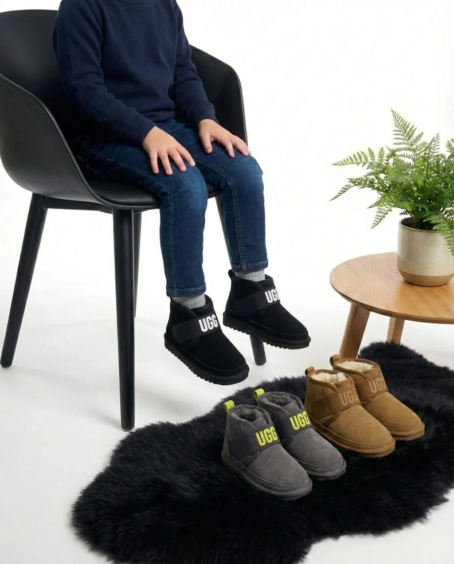 ​UGG Kids' Classic II Graphic Logo Strap Boots - Image 1