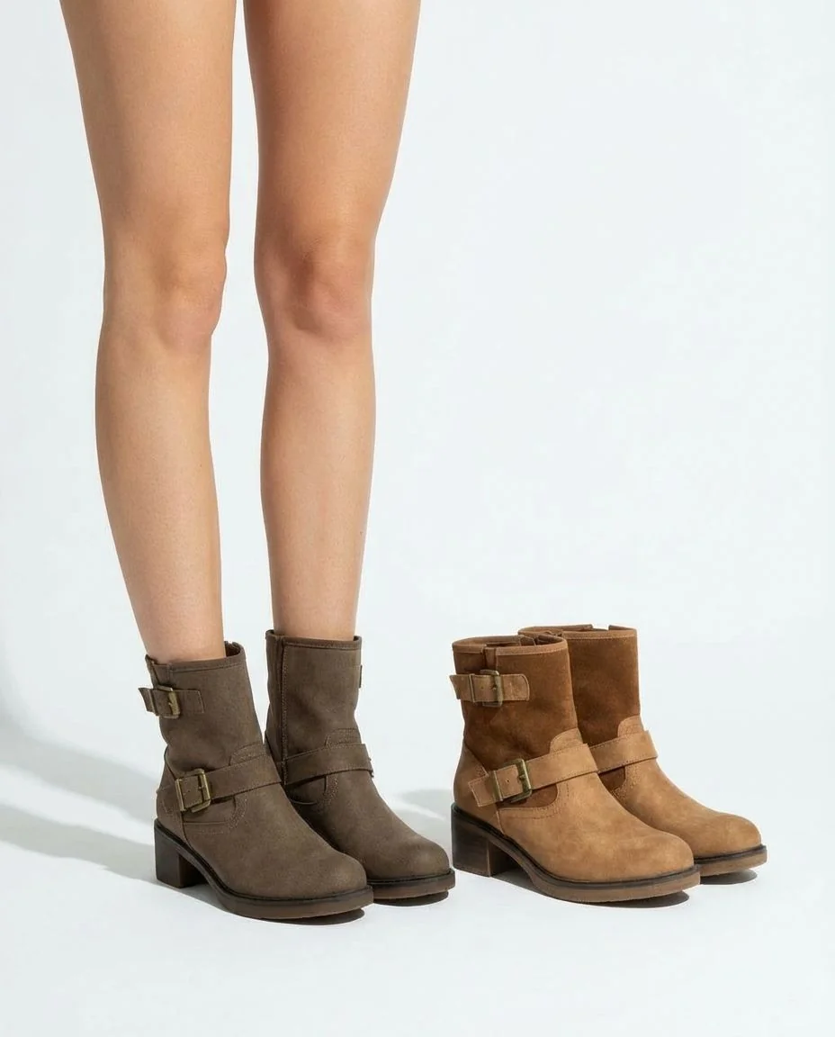 Classic Suede Casual Demi Boots - Image 1