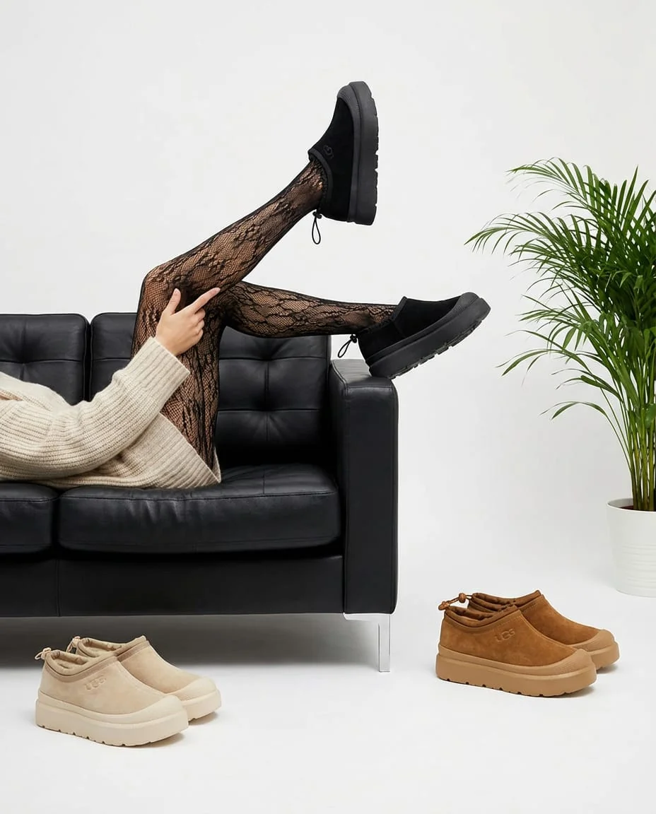UGG Platform Suede Slip-On Tasman X Slippers - Image 1