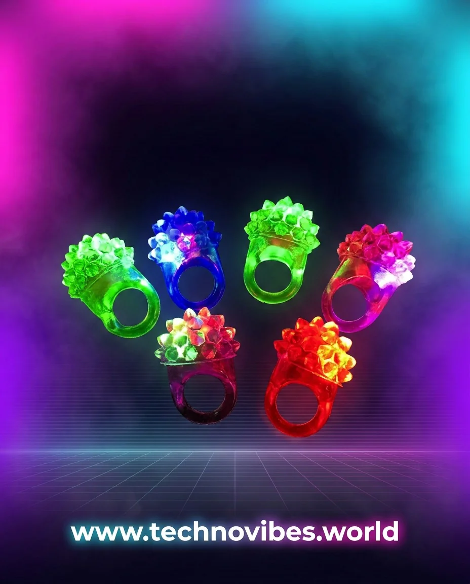 GlowCrystal LED Spiky Rings