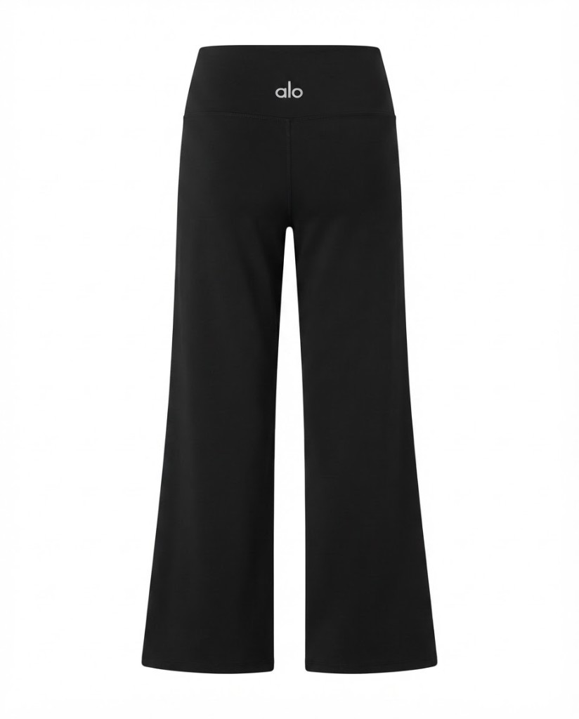 High-Waist Wide-Leg Active Pants — Black - Image 1