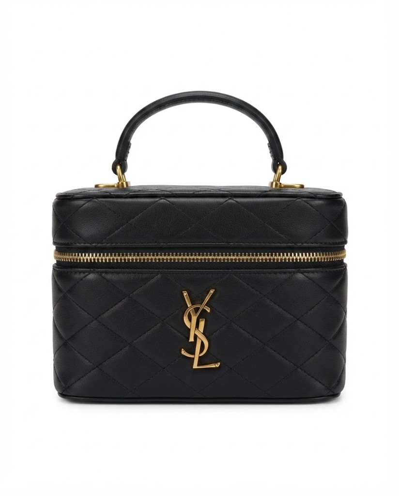 Saint Laurent Quilted Leather Vanity Bag — Black - Image 1