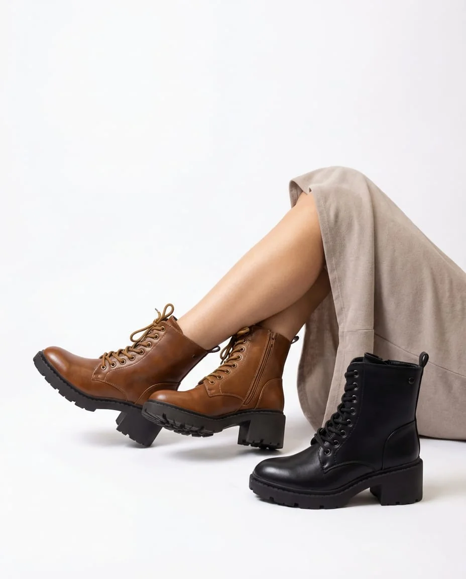 The Valen Lace-Up Combat Boot - Image 1