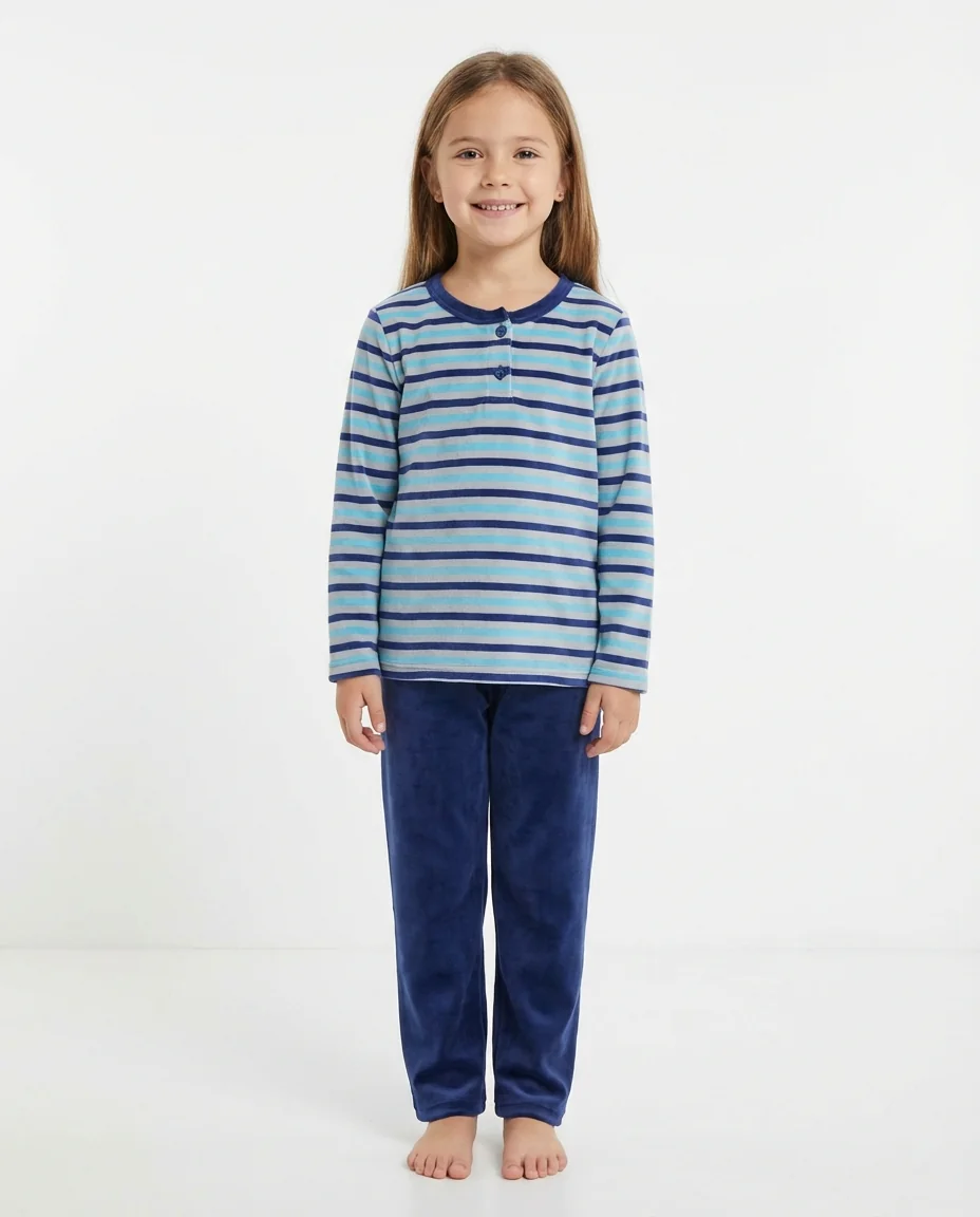 Kids' Mixed-Style Fleece Pajama Sets - Image 1
